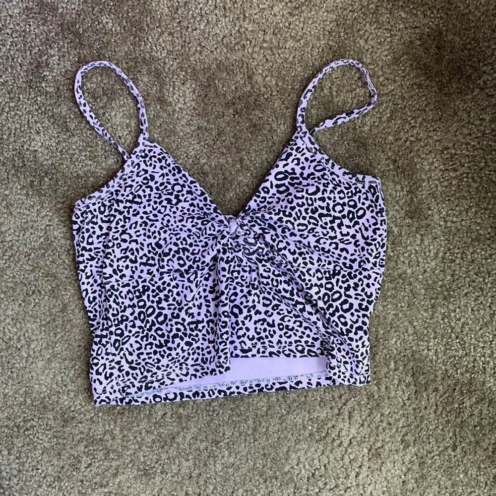 Leopard crop top